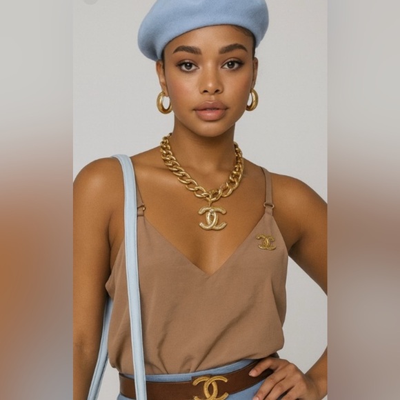 Topshop Tops - Topshop Tan Boxy Relaxed Tank Top